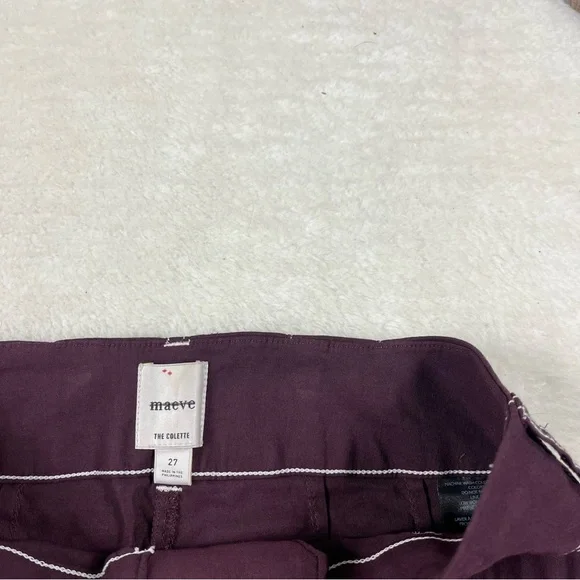 NWOT Maeve The Colette Crop Wide-Leg Pants Contrast-Stitch Edition Anthropologie - Picture 6 of 8